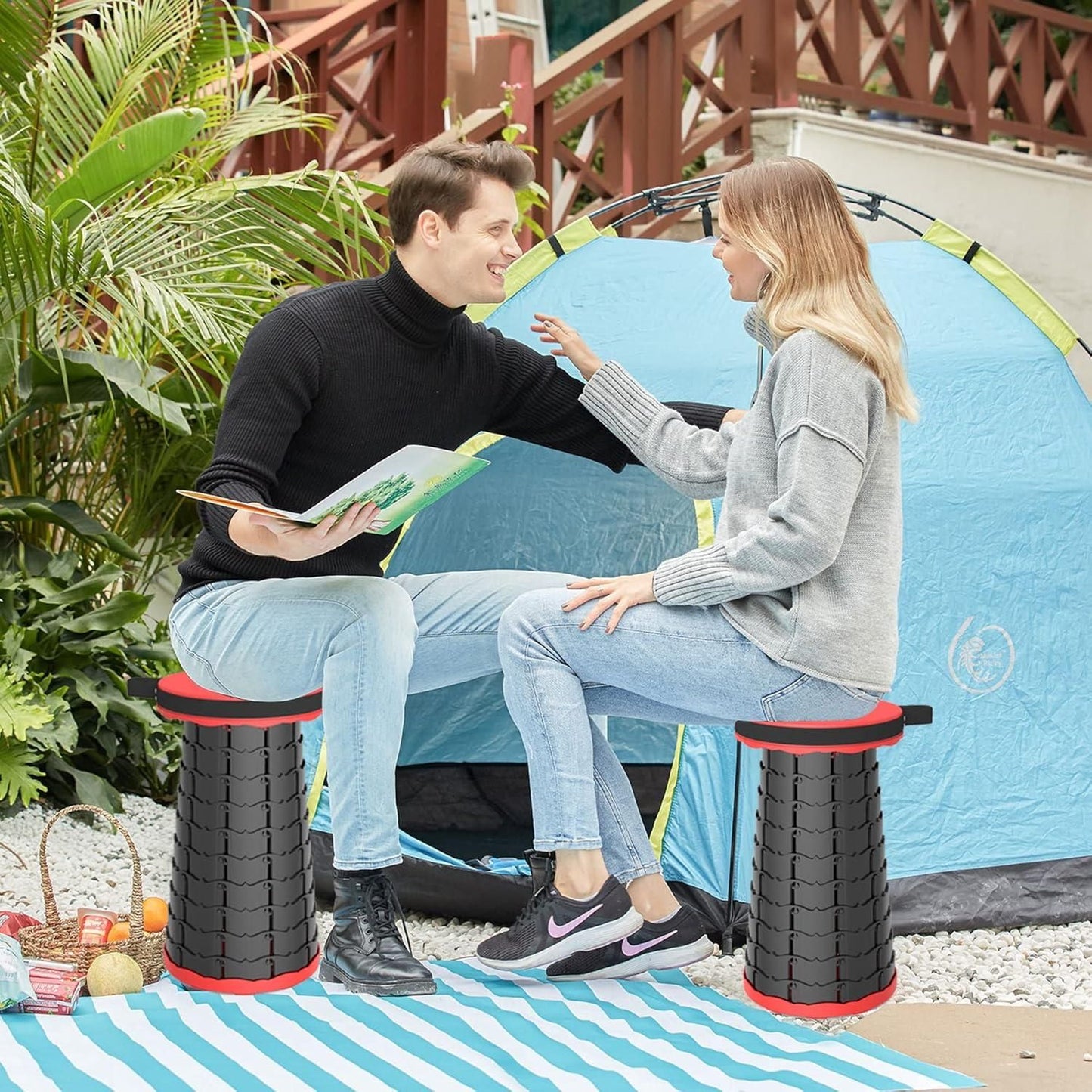 Lightweight Folding Stool pack of 2