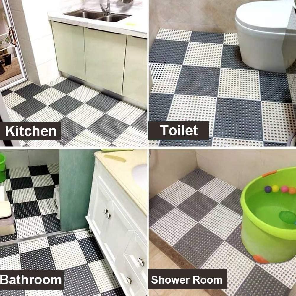 Bathroom Anti-Slip Tile Mat – Pack of 2