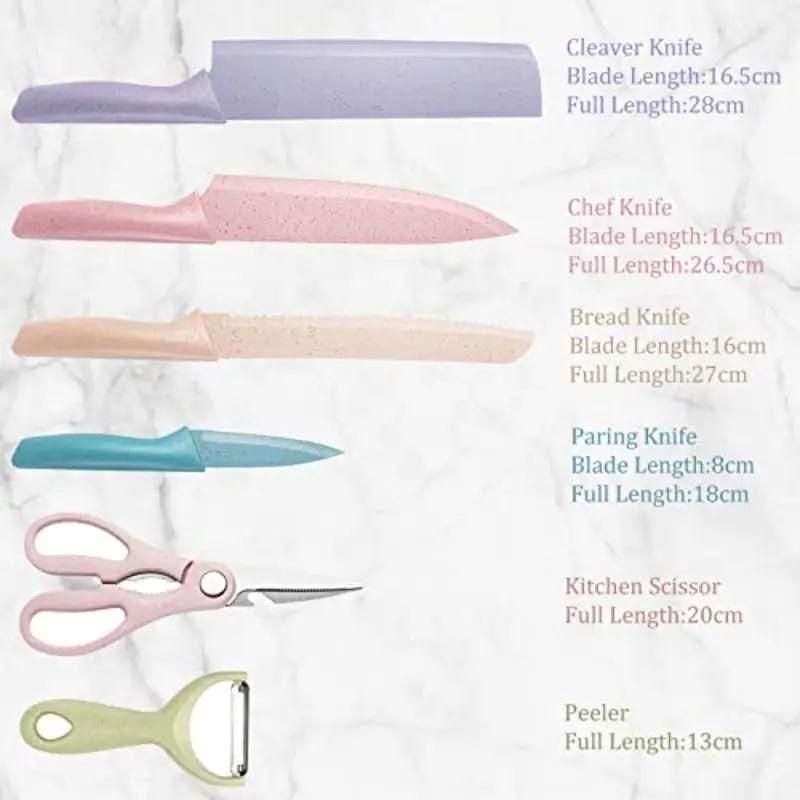 Colorful Kitchen Knife Set – All-in-One Cooking Essential