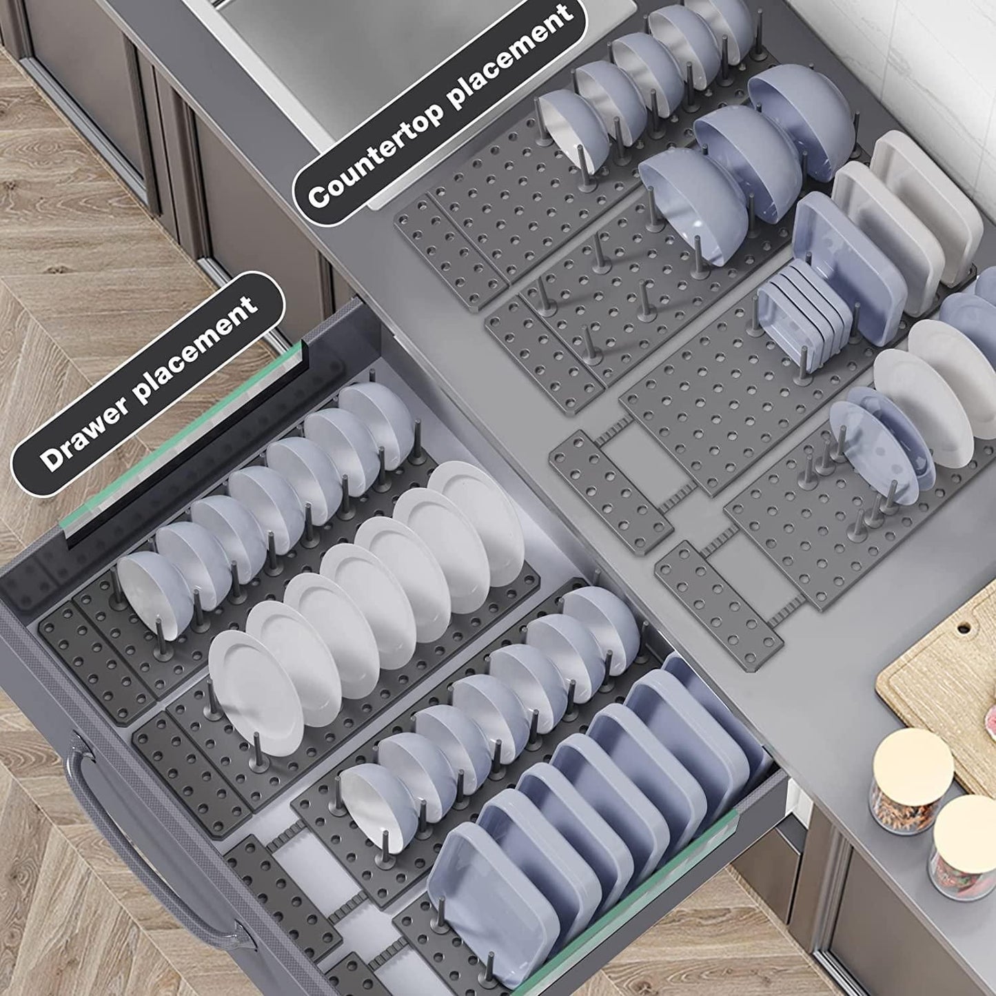 Kitchen Cupboard Organization Drawer Organizer – Pegboard Tray