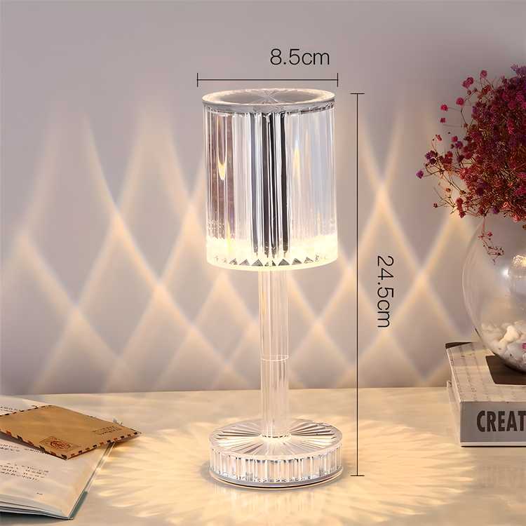 Crystal RGB Table Lamp – 16 Colors with Remote & Touch Control