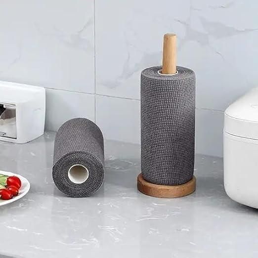 Microfiber Cleaning Cloth Roll (25 Sheets) – Reusable & Super Absorbent