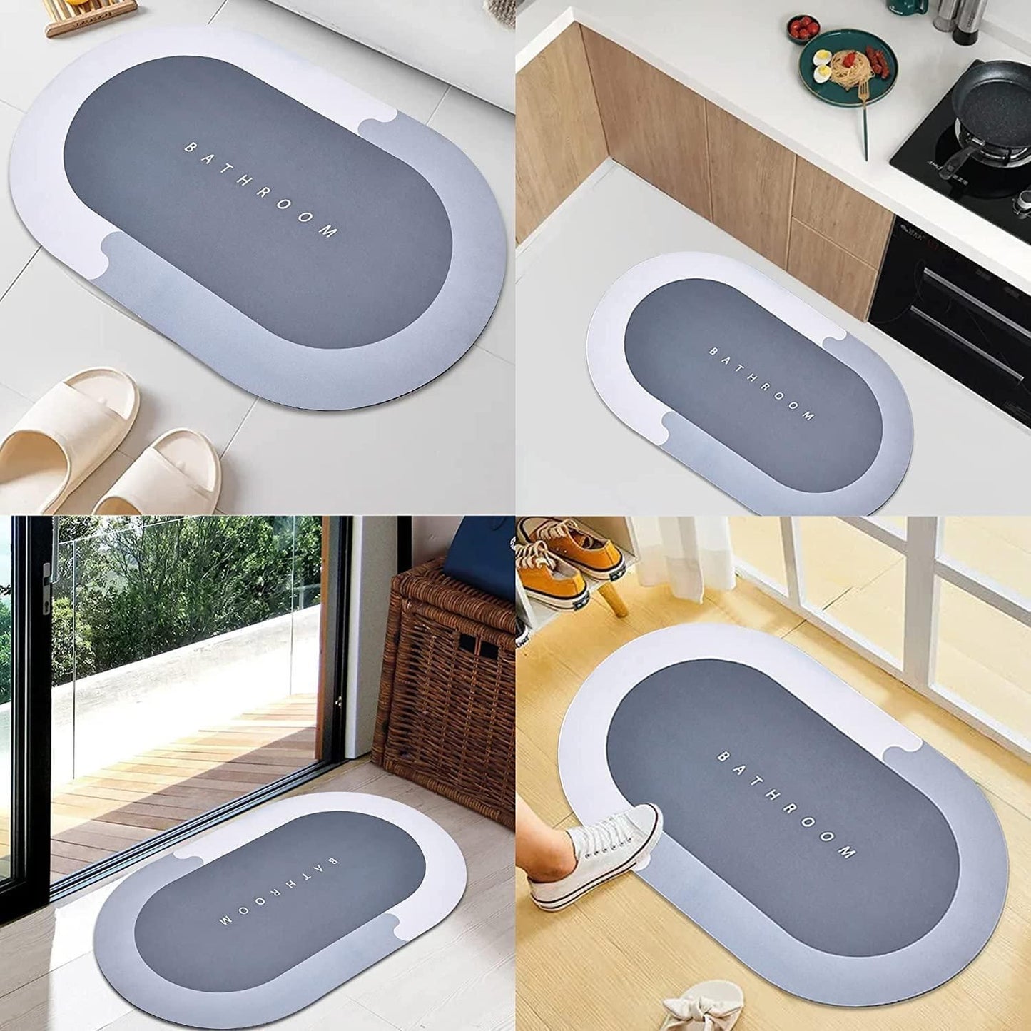 Quick Drying Bathroom & Door Mat – Super Absorbent & Anti-Slip