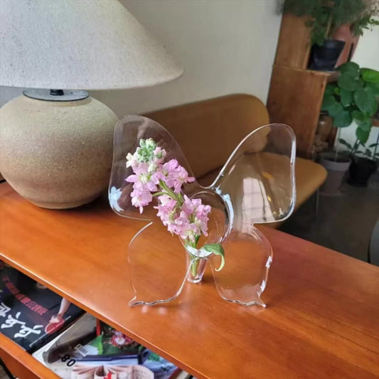 Clear Butterfly Frame Vase – Artistic Flower Holder