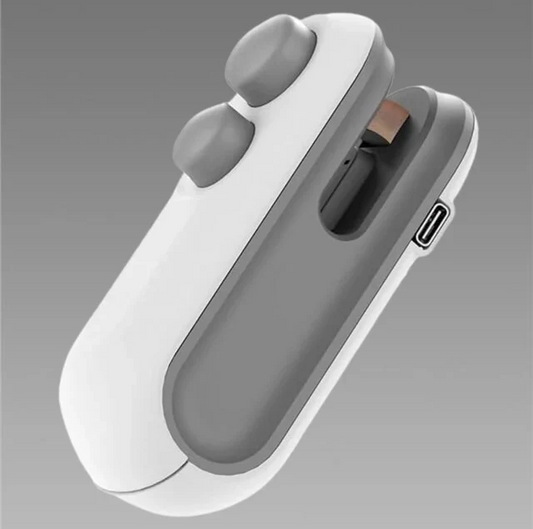 Portable Mini Bag Sealer 2-in-1 | USB Rechargeable Heat Sealer with Cutter & Magnetic Storage